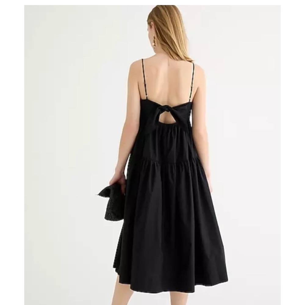 J. Crew tie back cotton poplin dress - Picture 2 of 7